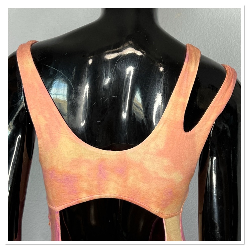 Free People Cherise Midi Dress in Melon Sz XS Viscose & Elastane - Picture 9 of 11